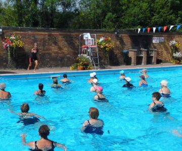 Aqua Workout class at Chesham Moor Gym and Swim, open air pool