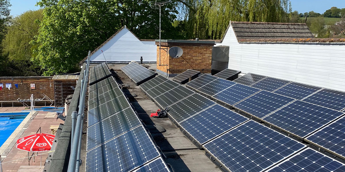 Cleaned solar panels April 2020 lockdown